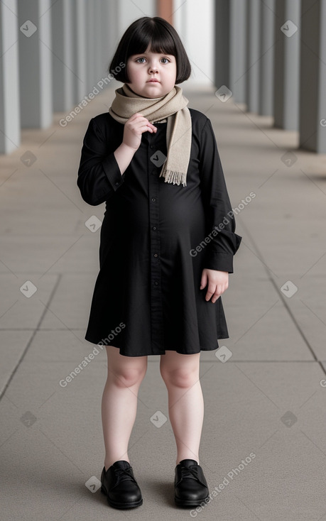 Russian infant girl with  black hair