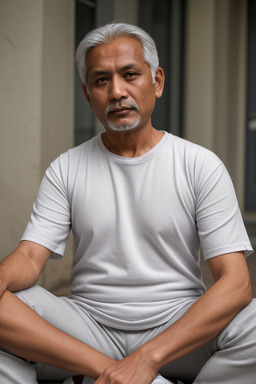 Nepalese middle-aged male with  gray hair