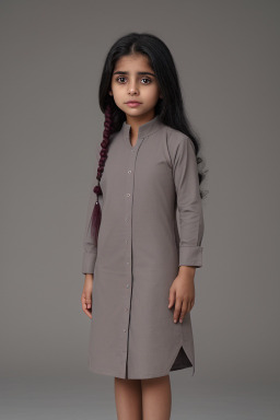 Saudi arabian child female with  gray hair