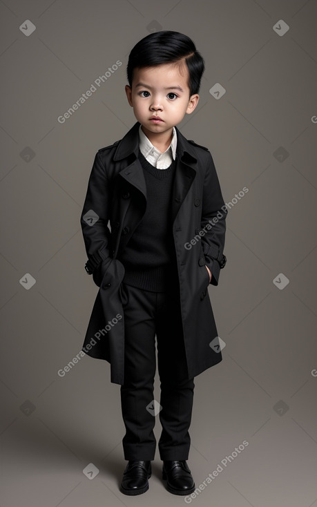 Vietnamese infant boy with  black hair