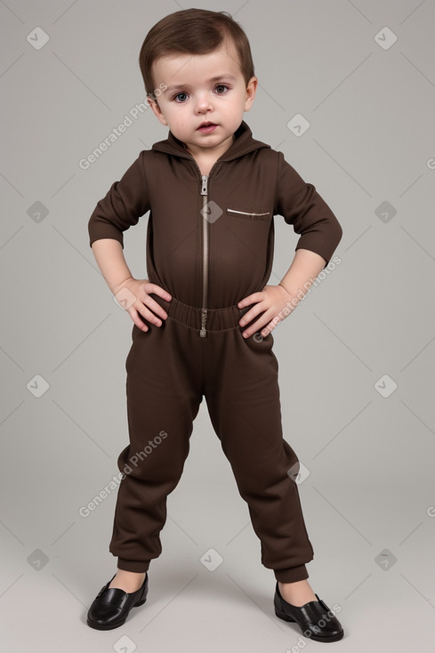 Albanian infant boy with  brown hair