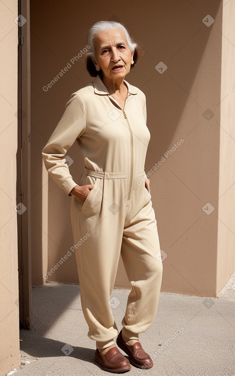 Moroccan elderly female with  brown hair