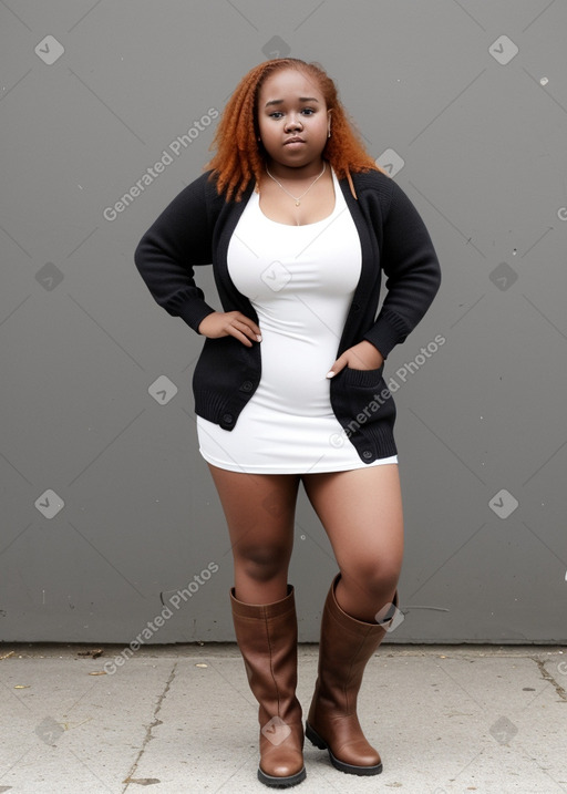 Jamaican teenager girl with  ginger hair