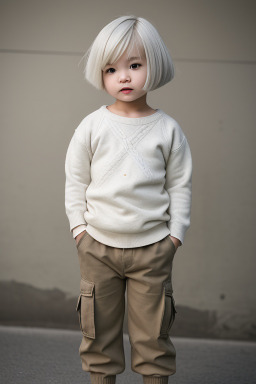 Taiwanese infant boy with  white hair