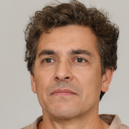 Neutral white adult male with short  brown hair and brown eyes