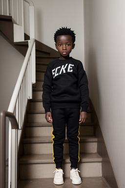 Togolese child boy with  black hair