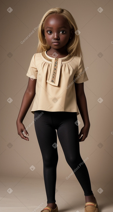 Sudanese child female with  blonde hair