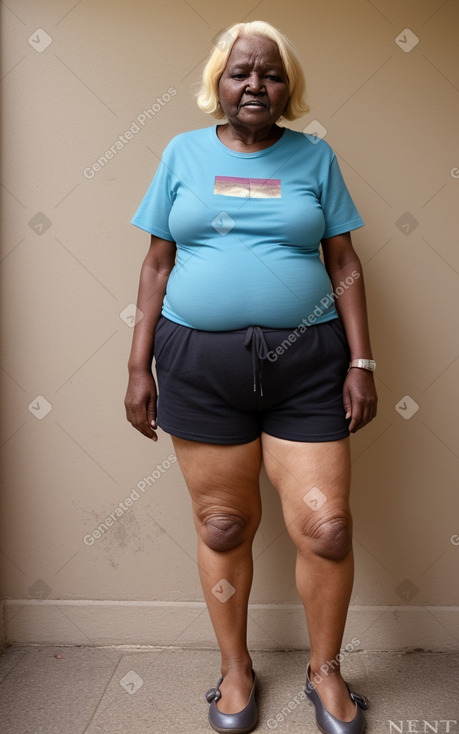 Sudanese elderly female with  blonde hair