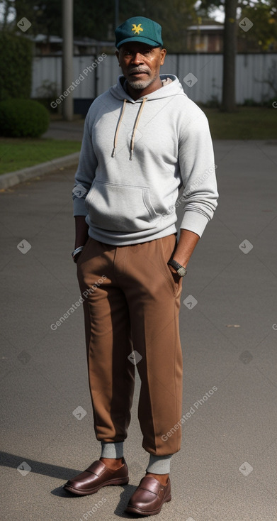 Jamaican middle-aged male with  brown hair