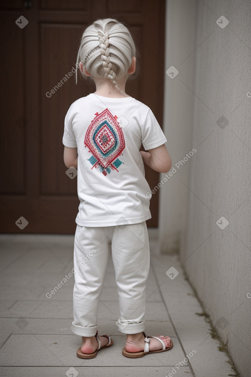 Latvian infant boy with  white hair