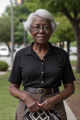 African american elderly female with  black hair