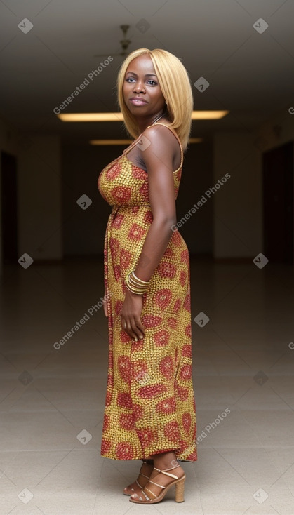 Nigerian 45 years female with  blonde hair