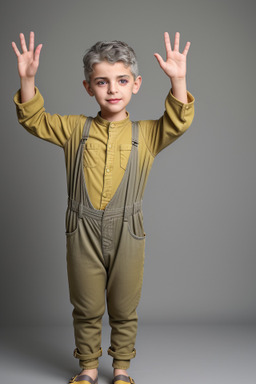 Syrian child boy with  gray hair