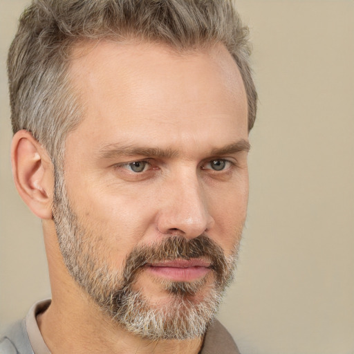 Neutral white adult male with short  brown hair and brown eyes