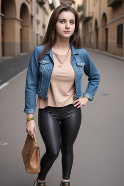 Italian young adult female with  brown hair