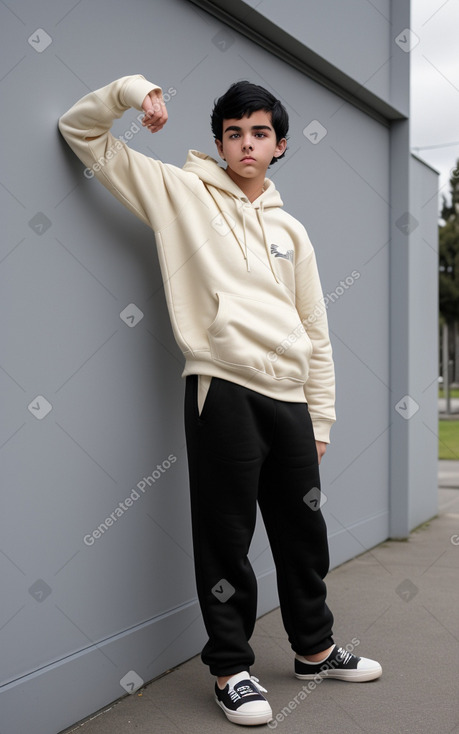 New zealand teenager boy with  black hair