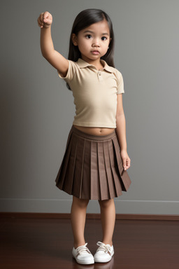 Indonesian infant girl with  brown hair