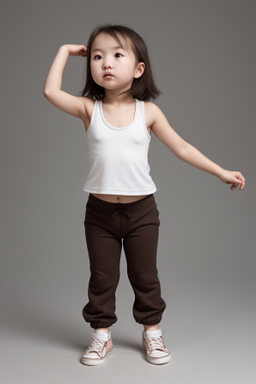 Chinese infant girl with  brown hair