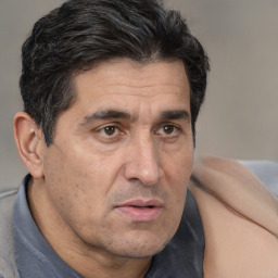 Neutral white adult male with short  brown hair and brown eyes