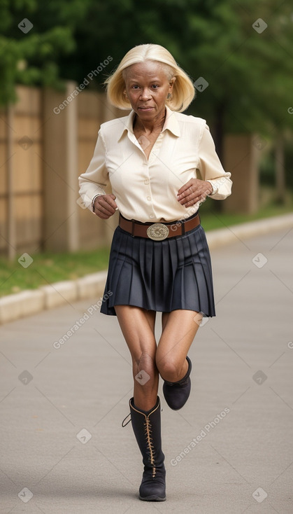 Senegalese elderly female with  blonde hair