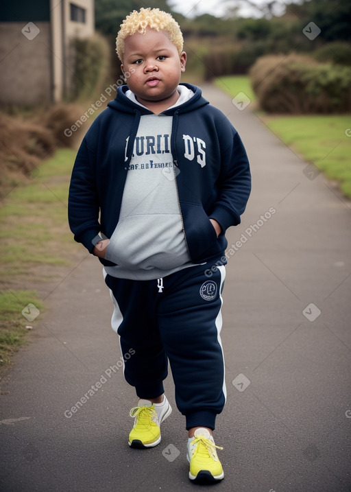 African child boy with  blonde hair