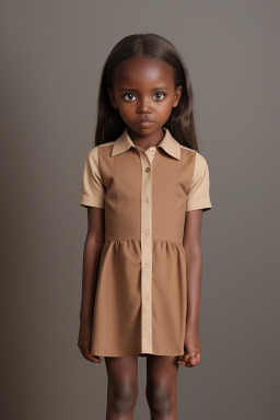 Kenyan child female with  brown hair