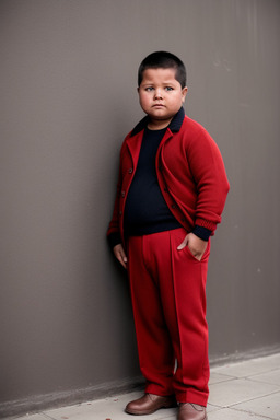 Bolivian child boy with  brown hair