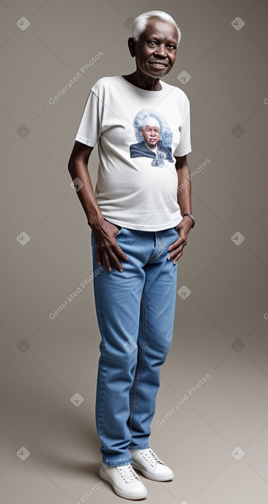 Ugandan elderly male with  white hair