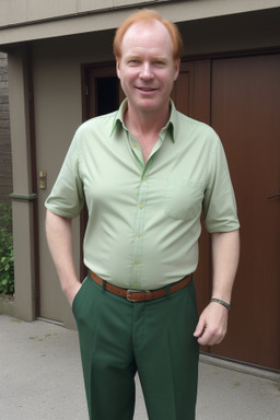 Middle-aged male with  ginger hair