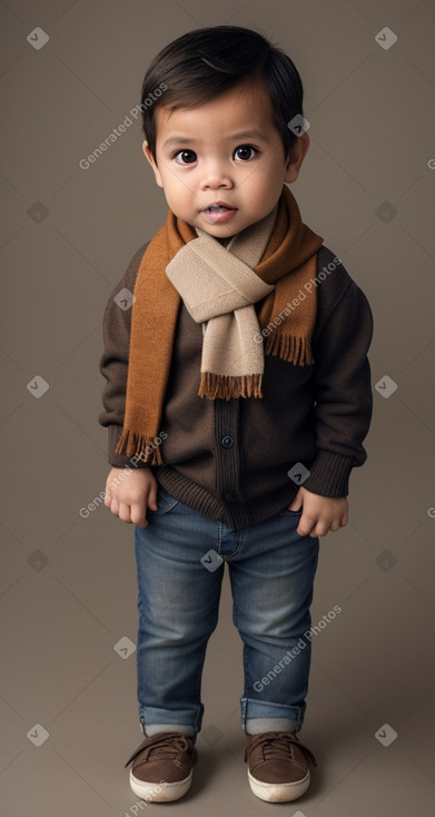 Filipino infant boy with  brown hair