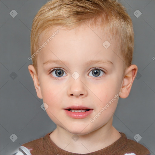 Neutral white child female with short  brown hair and brown eyes