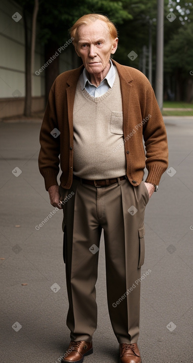 Elderly male with  ginger hair