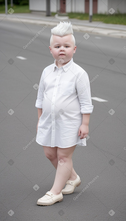 Latvian child girl with  white hair