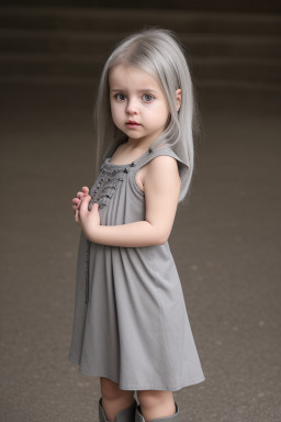 Serbian infant girl with  gray hair