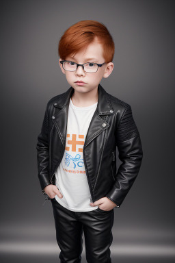 Chinese child boy with  ginger hair