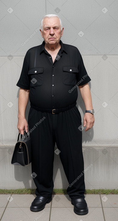 Swiss elderly male with  black hair