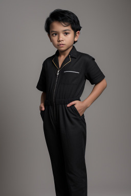 Filipino child male with  black hair