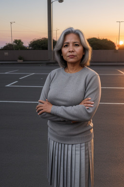 Bolivian middle-aged female with  gray hair