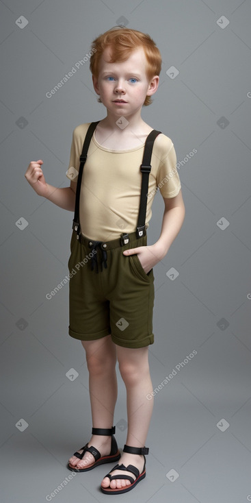 Norwegian child boy with  ginger hair