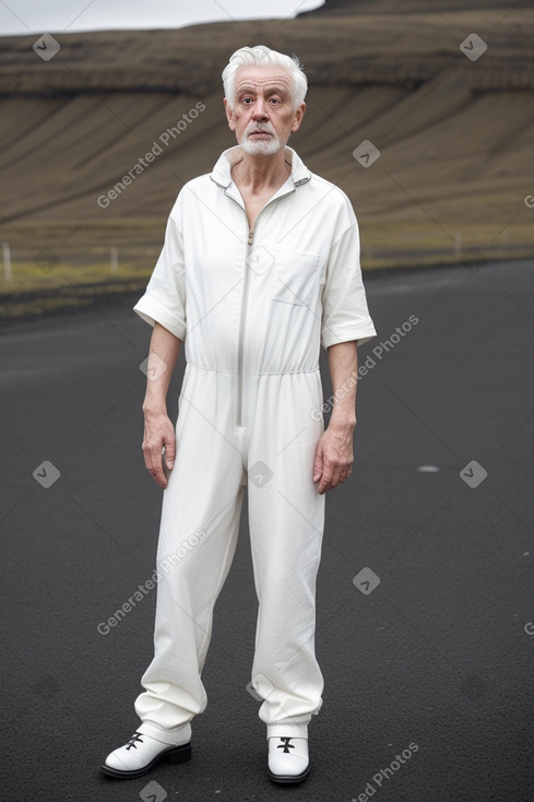 Icelandic elderly male with  white hair