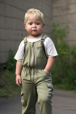 Peruvian infant boy with  blonde hair