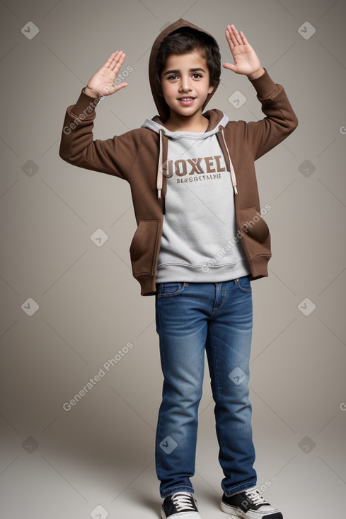 Jordanian child boy with  brown hair