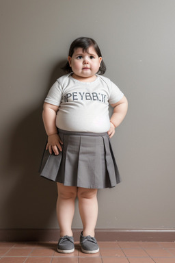 Paraguayan infant girl with  gray hair