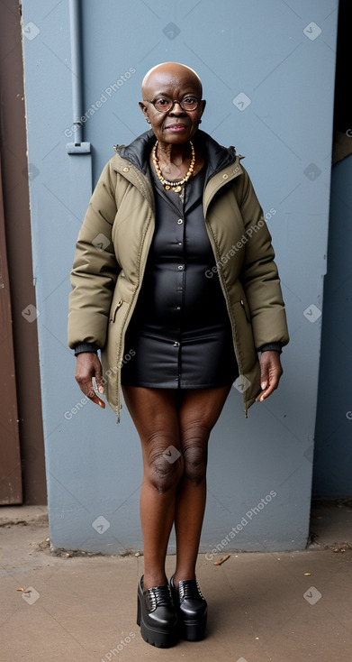 Togolese elderly female with  black hair