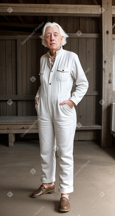 Belgian elderly non-binary with  white hair