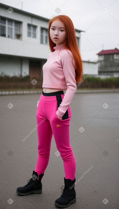 Vietnamese teenager girl with  ginger hair