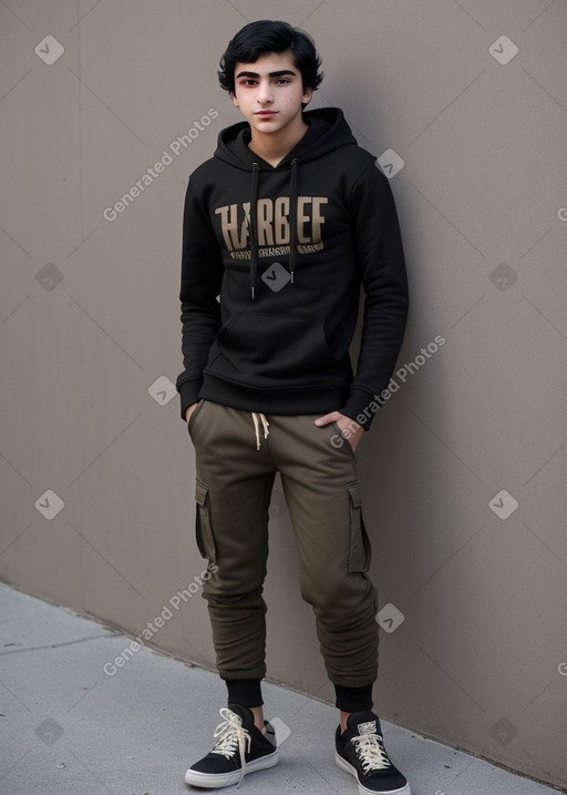 Armenian teenager boy with  black hair