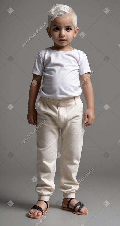 Jordanian infant boy with  white hair