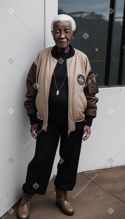 Ugandan elderly non-binary with  brown hair