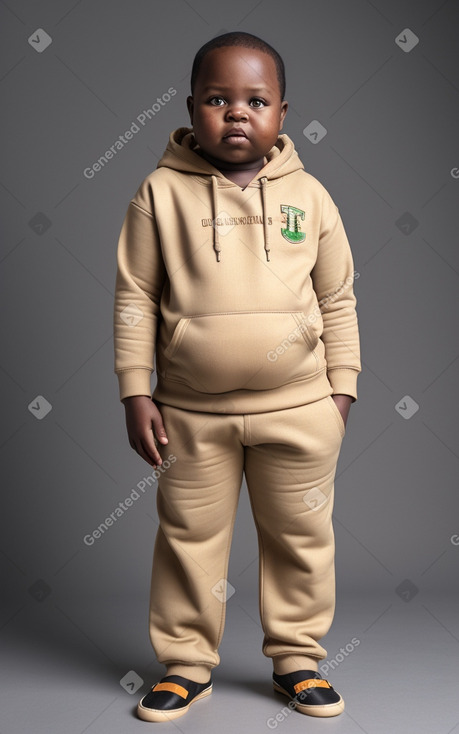 Togolese infant boy with  brown hair